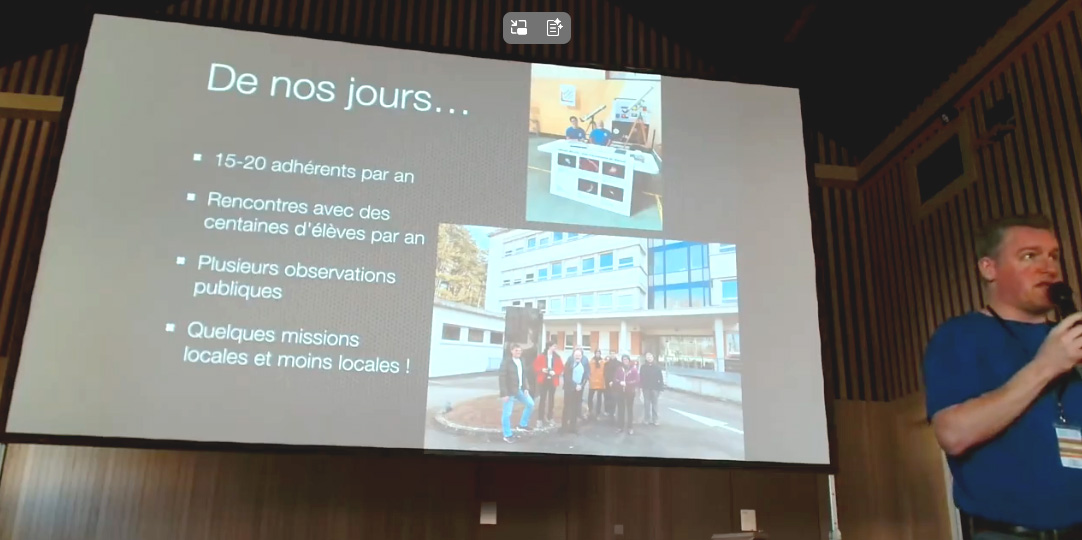 Sylvain présente le club de Blénod lès PAM.